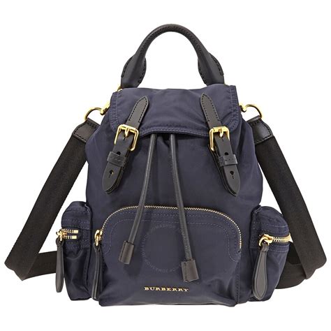 burberry women's small nylon rucksack ink blue|BURBERRY Nylon Small Crossbody Rucksack Backpack Ink .